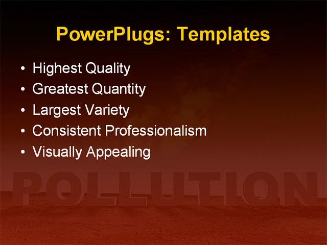 PPT Template - pollution in dry landscape, arid, change - Text Slide