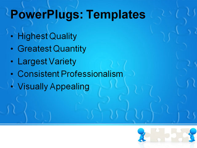 PPT Template - man, puzzle assembling, assemble - Text Slide