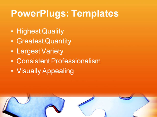 PPT Template - puzzle piece, answer, assemble - Text Slide