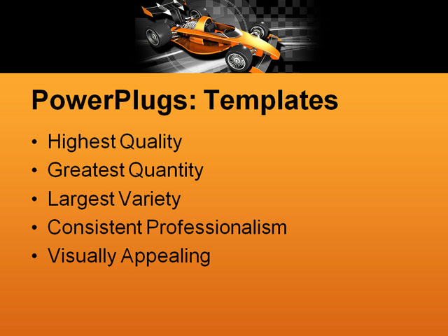 PPT Template - race car background, automotive, background - Text Slide