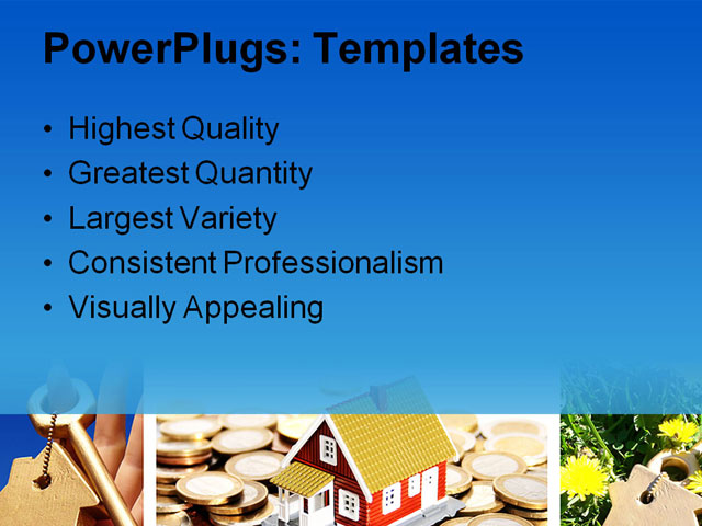 PPT Template - invest in real estate, business collage, background - Text Slide