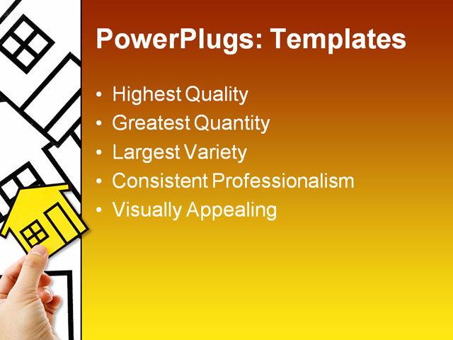 PPT Template - real estate concept, background, choice - Text Slide