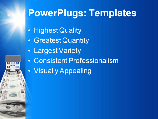 PPT Template - real estate money, banking, bills - Text Slide