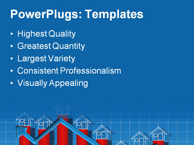 PPT Template - real estate, growth glow, arrow - Text Slide