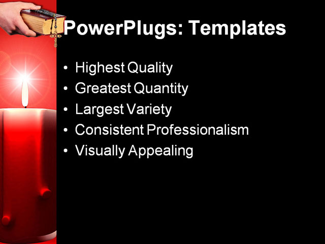 PPT Template - candle, anniversary, art - Text Slide