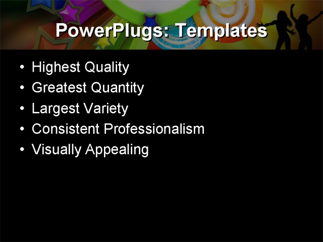 PPT Template - music, leisure, entertainment - Text Slide