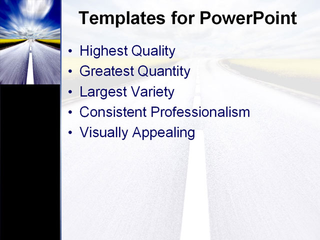 PPT Template - future, road, metaphor - Text Slide