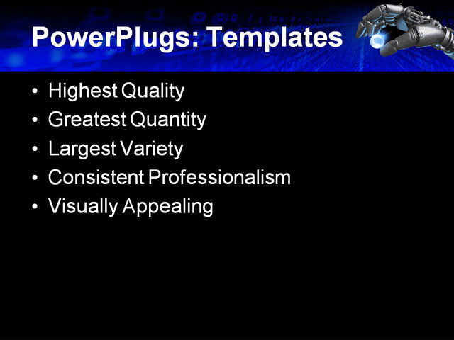 PPT Template - android, artificial, artwork - Text Slide