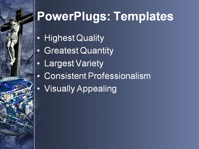 PPT Template - sacrifice, bible, blue - Text Slide