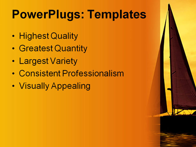 PPT Template - sailing, sunset, atmosphere - Text Slide