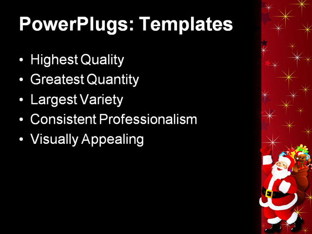 PPT Template - santa claus, abstract, art - Text Slide