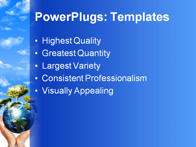 PPT Template - our own earth, background, ball - Text Slide