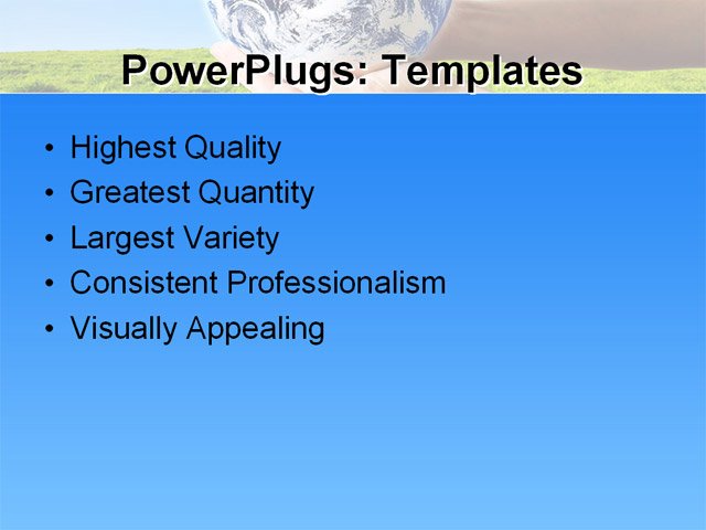 PPT Template - environment, global, save earth - Text Slide