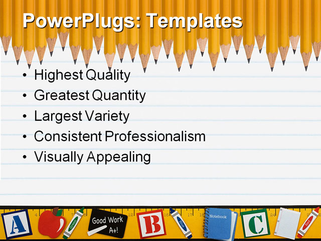 PPT Template - apple, border, eraser - Text Slide