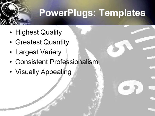 PPT Template - lock, padlock, safety - Text Slide