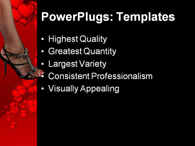 PPT Template - sexy feet, elegance, erotic - Text Slide