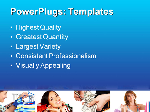 PPT Template - shopping, women, beautiful - Text Slide