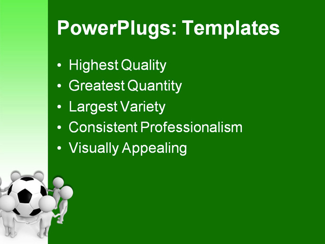 PPT Template - soccer uniting, people, abstract - Text Slide