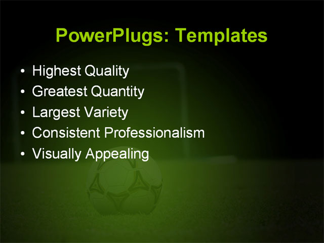 PPT Template - football, soccer, net - Text Slide