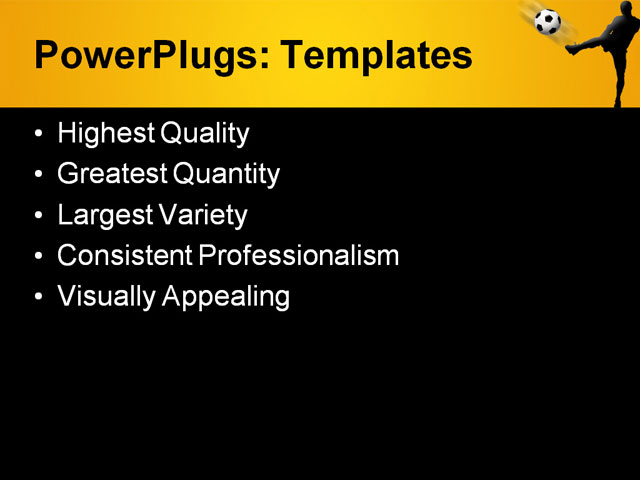 PPT Template - soccer player, world map, background - Text Slide