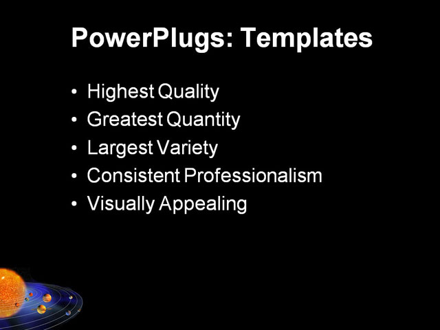 PPT Template - solar system, astrology, design - Text Slide