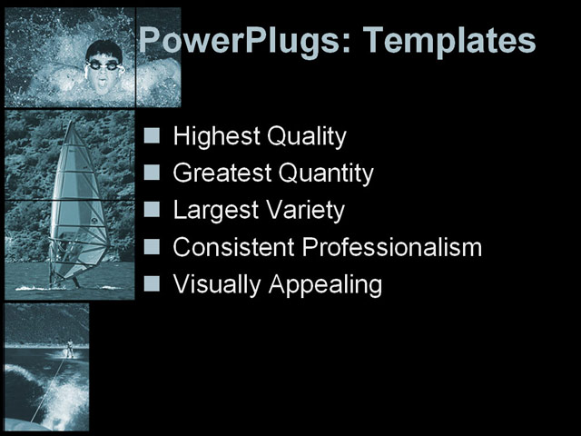 PPT Template - sport, swimming, sailing - Text Slide