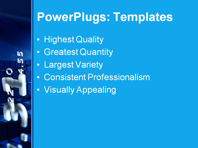 PPT Template - stock market chart, abstract, blue - Text Slide