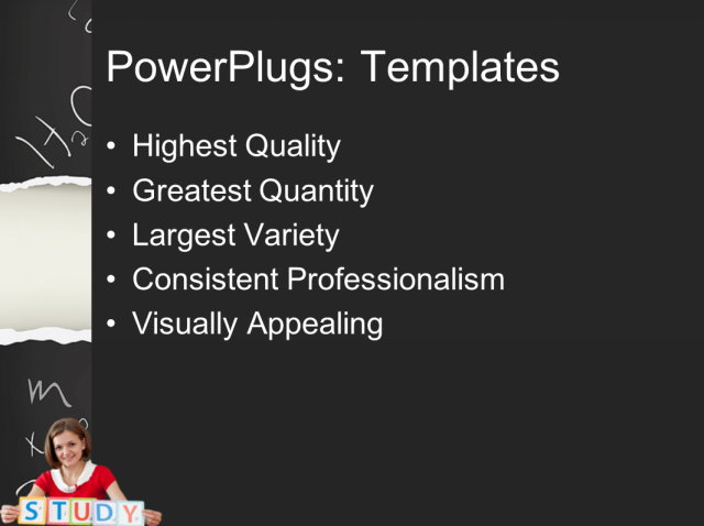 PPT Template - education, children, people - Text Slide