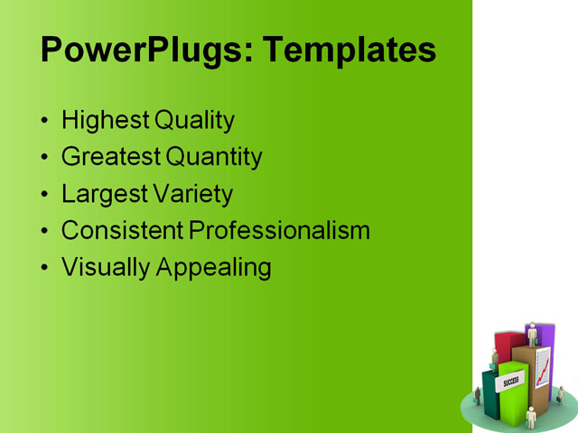 PPT Template - success city, arrow, buildings - Text Slide