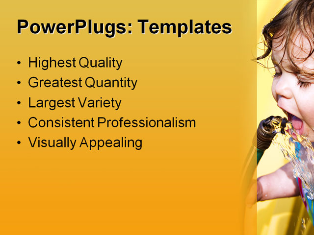 PPT Template - children, clean, enjoy - Text Slide