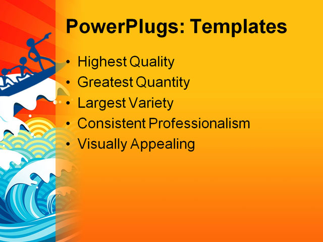 PPT Template - surf sun, abstract, artistic - Text Slide