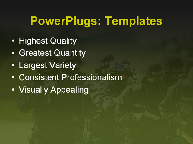 PPT Template - swat, police, defense - Text Slide