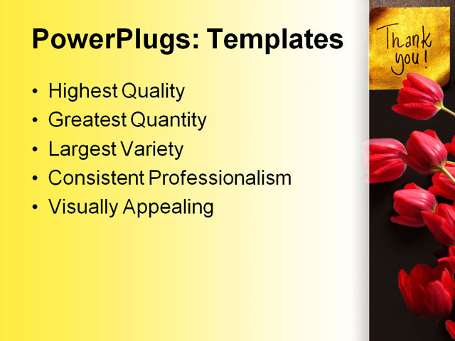 PPT Template - thank you message, background, black - Text Slide