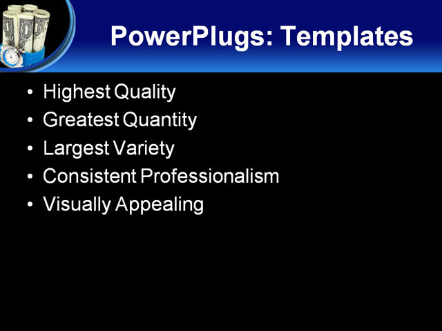 PPT Template - time is money, time, money - Text Slide