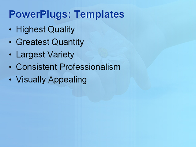 PPT Template - thanksgiving, handshake, blue - Text Slide