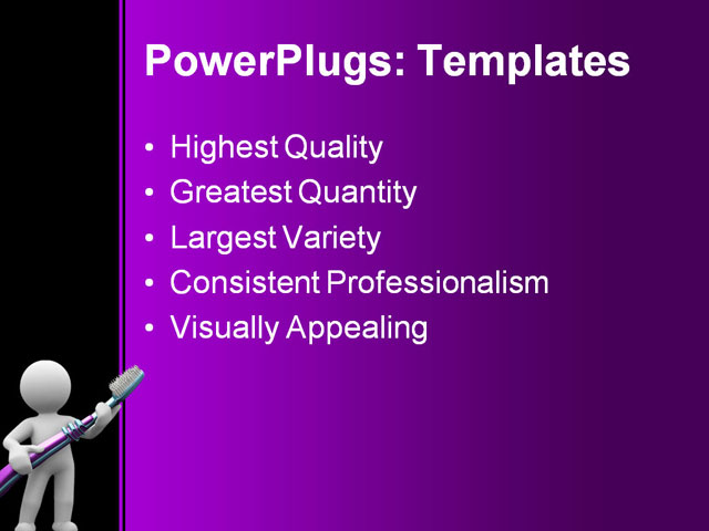 PPT Template - toothbrush, abstract, aid - Text Slide