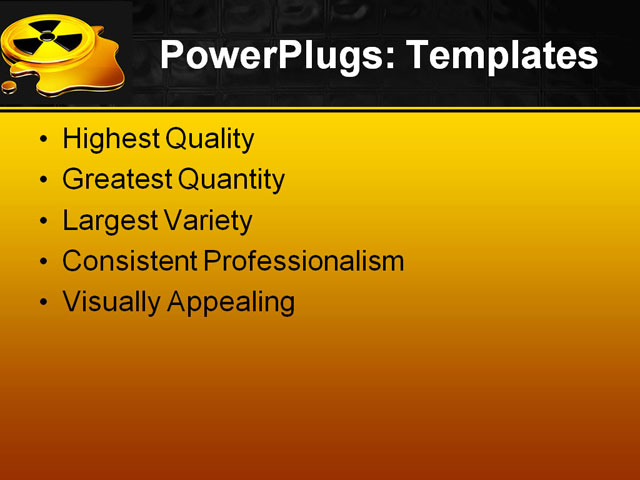 PPT Template - toxic spill, danger, hazard - Text Slide