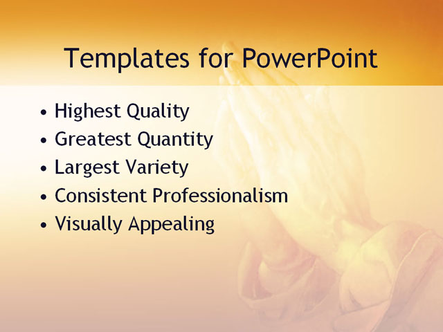 PPT Template - prayer, praying, pray - Text Slide