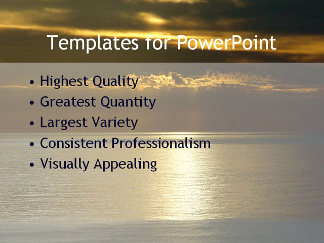 PPT Template - ocean, serene, scenic - Text Slide