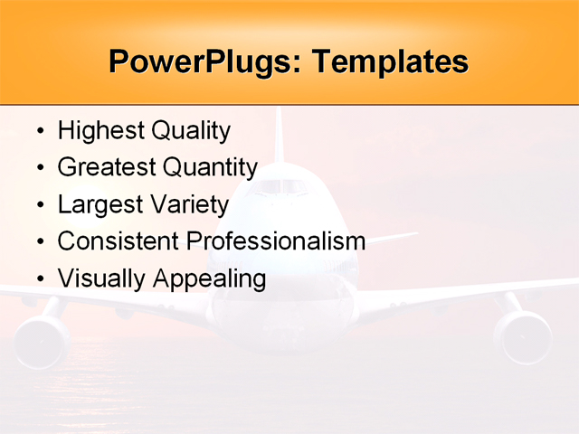 PPT Template - aero, aircraft, airplane - Text Slide