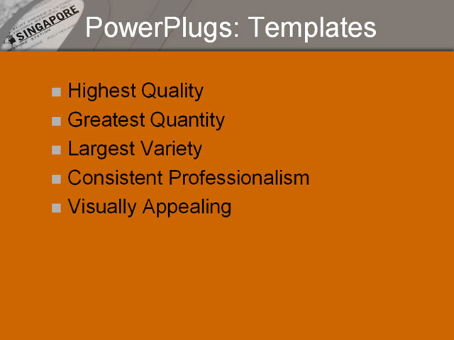 PPT Template - travel, map, singapore - Text Slide