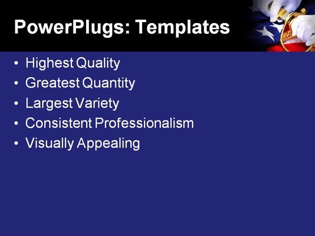 PPT Template - symbols of a us marine, american, award - Text Slide