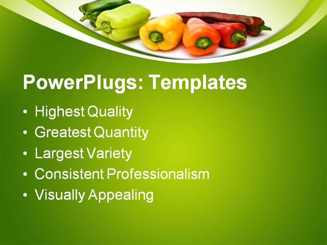 PPT Template - vegetables, abstract, agriculture - Text Slide