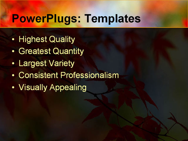 PPT Template - fall, leaves, change - Text Slide