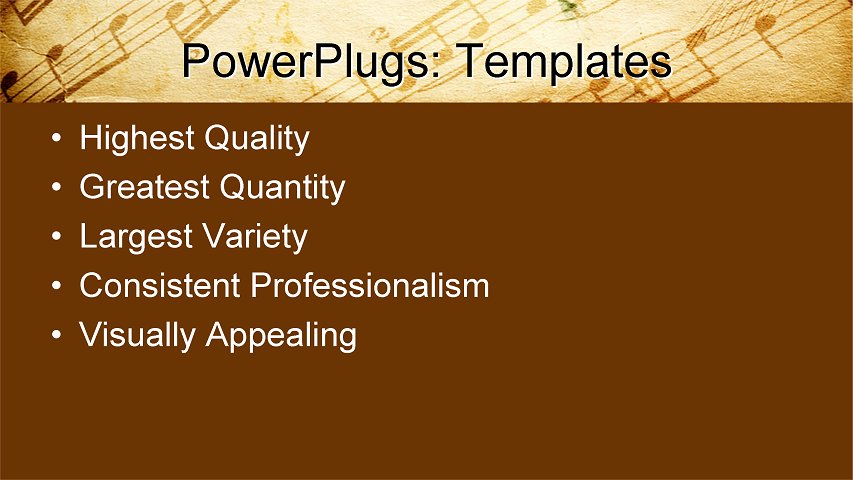 PPT Template - vintage music, leisure, abstract - Text Slide