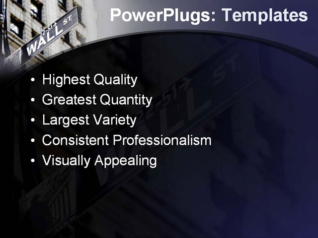 PPT Template - finance, finanacial, wallstreet - Text Slide
