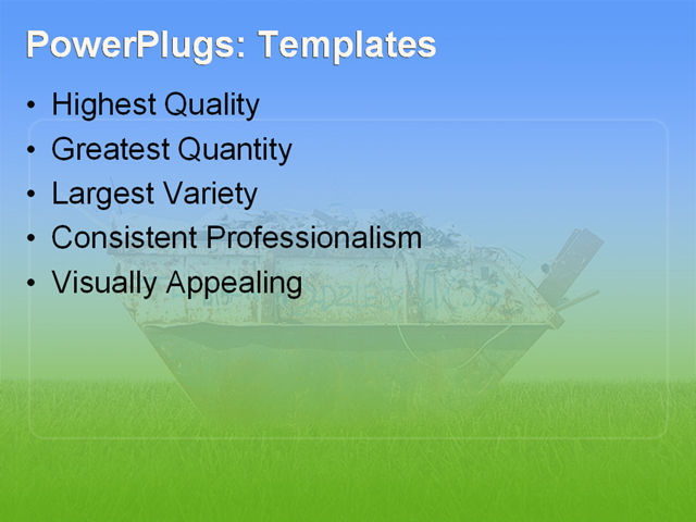 PPT Template - waste, blue, green - Text Slide