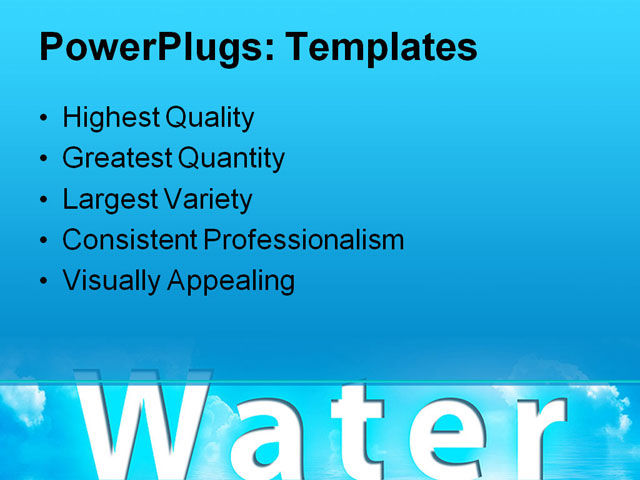 PPT Template - water, abstract, air - Text Slide