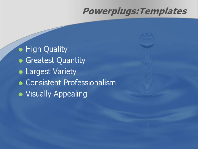 PPT Template - water, drop, drops - Text Slide