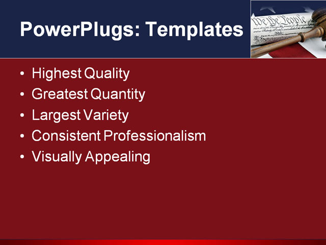 PPT Template - american, constitution, court - Text Slide